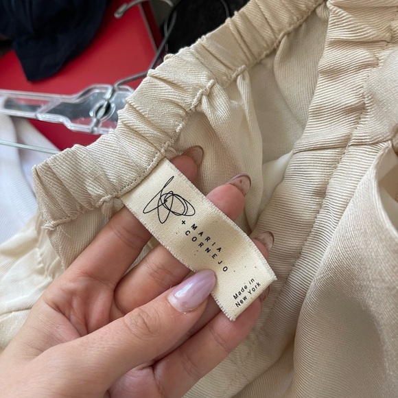 Zero+ Maria Cornejo Linen Pants Cream - Picture 5 of 8